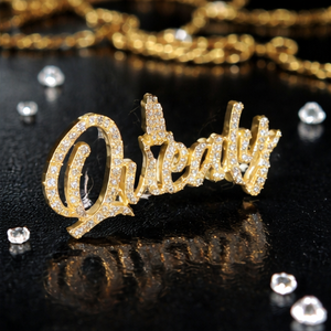 สร้อยคอเด็กแบบมินิมอลทองคำแท้ 10K ดีไซน์ทันสมัย ประดับเพชรเลี้ยงในห้องปฏิบัติการ พร้อมจี้ตัวอักษรชื่อสั่งทำได้ - Product Image 4