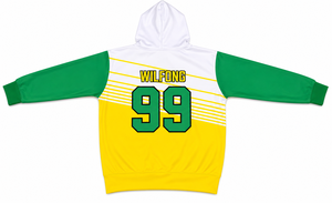 Sudadera con Capucha Personalizada para Hombre, Wilfong 99, Verde y Amarillo, Diseño de Bloques de Color, Impresión por Sublimación, Ropa Deportiva Informal, Ropa de Otoño - Product Image 2