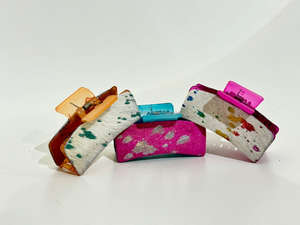 Estilo de Venta caliente occidental Real hecho a mano piel metálica cuero garra Clip vaquera pelo Clip accesorios de cuero para mujeres - Product Image 2