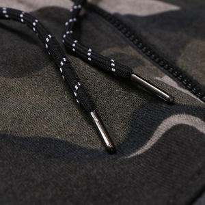 Sudadera con capucha ajustada de camuflaje con cremallera, estilo casual urbano, con contraste de color, mezcla de algodón, logotipo personalizado para hombre - Product Image 6