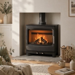 Estufa de Leña/Multicombustible Enya Flame de 10kW con Pantalla Ancha (Disponible en Sala de Exhibición) - Product Image 1