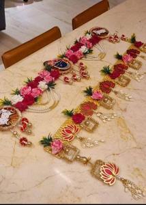 Handcrafted Traditional Indian Toran Door Hanging for Festivals and Home Decor Festive Artificial Rose and <b>Pink</b> Flower Bandarwal - Product Image 2