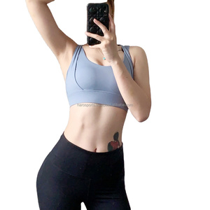 Wholesale Custom Logo Women Running Gym Yoga <b>Bra</b> Tops Ladies Athletic Workout Fitness Push Up Sports <b>Bra</b> - Product Image 1