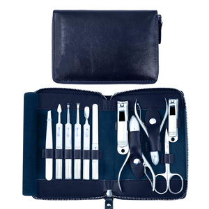Stainless Steel <b>Manicure</b> Set Professional Nail Clipper <b>Kit</b> Portable Leather Case Pedicure Tools for Fingernail & Toenails - Product Image 6