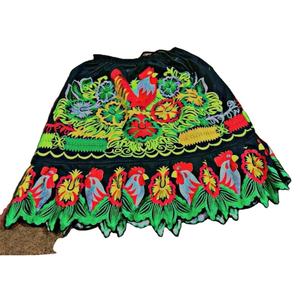 Jupes brodées pour femmes personnalisées imprimé floral été longueur au sol léger polyester/coton taille naturelle écologique - Product Image 2