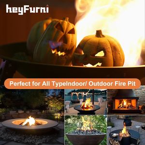 1 confezione di Gas di zucca legna in ceramica fuoco Lgs Ventless sfiato libera Gel propano etanolo elettrico all'aperto forniture per le vacanze di Halloween - Product Image 3