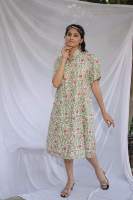 Mini robe en satin pour femmes imprimé floral brodé sans manches Design nouveauté lavable Style décontracté tissé impression numérique