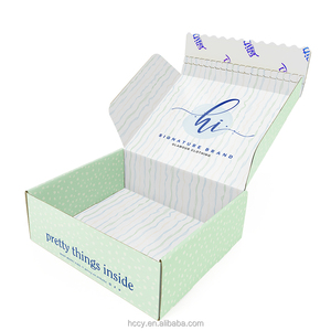 Sandales en carton ondulé avec logo personnalisé boîte postale boîtes d'emballage pour pantoufles baskets étanche jaune boîte d'emballage de luxe - Product Image 2