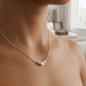 Exquisito Collar con Colgante de Diamante de Corte Princesa de 1 Quilate Cultivado en Laboratorio en Oro Amarillo de 14K, Joyería Fina Ética y Sostenible - Product Image 5