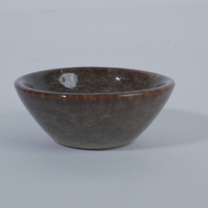 Plat à sauce en céramique grès craquelé marron 8x3cm, écologique, compatible lave-vaisselle, pour restaurant, hôtel, sauce soja traditionnelle - Product Image 2