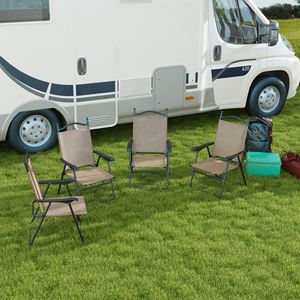 Set di 4 Sedie da Campeggio Pieghevoli in Tessuto Oxford con Logo Personalizzato per Picnic all'Aperto - Product Image 2