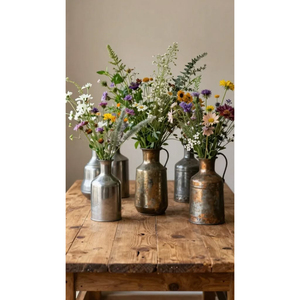 Pichet en cuivre antique martelé et vase à fleurs en laiton vintage, carafe en métal artisanale pour la décoration de la maison de style campagnard et la vaisselle de table - Product Image 1