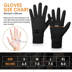Classic Fashion Leather <b>Gloves</b> For Men With <b>Warm</b> Wool Lining And Touchscreen Fingertips For Winter Driving - Product Image 3