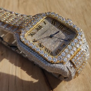 Montres de luxe haut de gamme en acier inoxydable avec mouvement ETA, diamants VVS, quartz, cristal saphir, personnalisées, automatiques, pour hommes, style hip-hop, pour affaires - Product Image 2