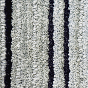 Tapis abstrait bleu marine, noir et ivoire, tapis moderne à rayures verticales pour salon, chambre et intérieurs d'hôtel - Product Image 4