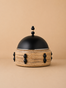 Hot Selling Luxury Wooden Finish Round Chafing Dish with Black Dome Lid <b>Buffet</b> Food <b>Warmer</b> Catering Serving Dish Hotel serving - Product Image 1