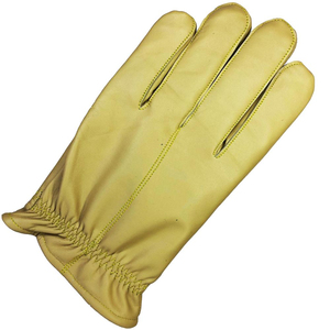 Gants d'hiver en cuir pour homme, compatibles écran tactile, thermiques, non doublés, longueur poignet, style uni, pour usage quotidien, gants fantaisie - Product Image 1