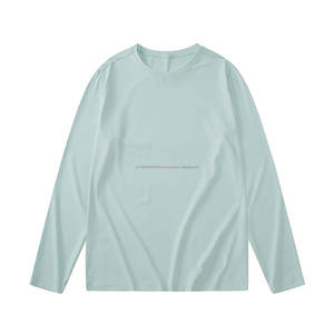 Camiseta de Verano para Hombre, Estilo Coreano, Holgada, de Manga Media, Color Sólido, Tejido de Punto, con Logotipo Personalizado Bordado OEM - Product Image 3