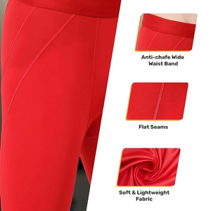 <b>For</b> Wholesale Solid Red Color Good Supplier Elastic Waist Full Length New Trendy Premium Quality Comfortable <b>Compression</b> Legging - Product Image 5