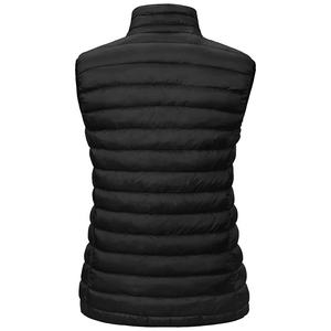 Chaleco Negro Acolchado Hecho a Medida, Material de Poliéster, Cierre Frontal Completo, Diseño de Cuello Alto - Product Image 2