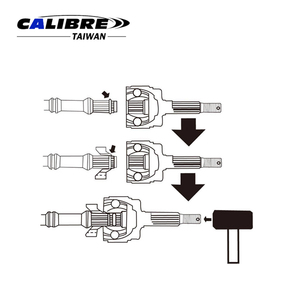 เครื่องมือใส่ข้อต่อเพลาขับแบบวงแหวนล็อค (Circlip) ยี่ห้อ TAIWAN CALIBRE พร้อมตัวนำวงแหวน C - Product Image 2