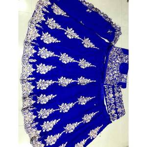 ATTRACTIVE DE BRODERIE GEORGETTE LEHENGA CHOLI AVEC DUPTTA BLEU - Product Image 1