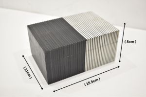 Luxury Dual Tone Resin Decorative Storage <b>Box</b> with Striped Design – Modern Tabletop Organizer - Product Image 4