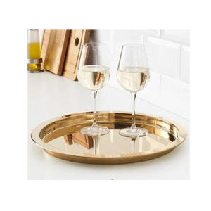 Plateau en métal léger mais résistant, idéal pour les repas quotidiens en famille, les services de traiteur et les arrangements de table de buffet. - Product Image 2
