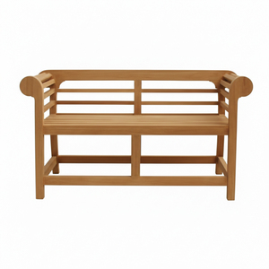 Banc de jardin d'hôtel 4 places en teck massif naturel indonésien de haute qualité, durable et moderne, avec accoudoirs, idéal pour l'extérieur - Product Image 3