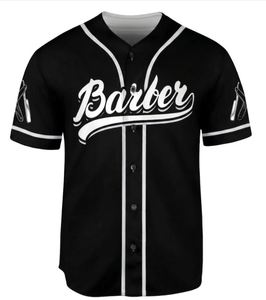 Maillot de baseball personnalisé à rayures blanches avec nom pour hommes - Product Image 1