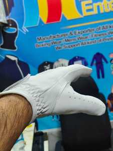 Gants de golf unisexes en cuir PU respirant à doigts entiers avec fermeture à enfiler, blancs, pour le sport - Product Image 2