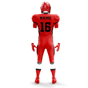 Camiseta de Fútbol Americano Roja para Hombre con Pantalones Negros, Número 24, Cuello en V, Manga Corta, Malla Transpirable, Uniforme, Talla Grande - Product Image 5