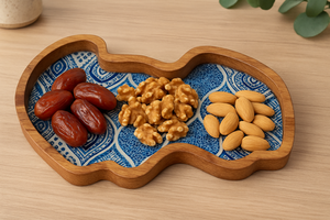 ภาชนะเสิร์ฟขนมหวาน ผลไม้อบแห้ง ทำจากไม้กระถินเทศ รูปทรงใบไม้ เคลือบเงา งานแฮนด์เมด คุณภาพพรีเมียม เป็นมิตรกับสิ่งแวดล้อม ดีไซน์หรูหรา ขายดี - Product Image 5