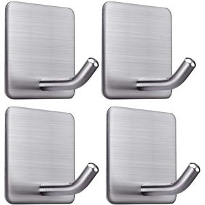 Ganci da Parete in Acciaio Inossidabile Resistenti, Appendiabiti Adesivo Impermeabile per Asciugamani, Ganci Adesivi da Bagno, Appendiabiti da Parete - Product Image 1