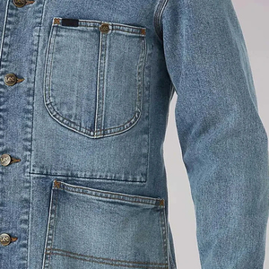 Men's Solid Color <b>Denim</b> <b>Jacket</b> Classic Button Front Durable Casual Outerwear <b>Lightweight</b> Layering <b>Jacket</b> for Men - Product Image 5