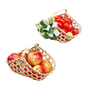 Panier-cadeau artisanal en paille de bambou, durable, élégant, pour cadeaux, rangement et décoration intérieure, qualité export - Product Image 1