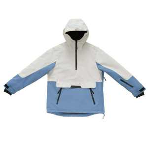 <b>Waterproof</b> Ski Hoodie Men Pullover Snowboard <b>Jacket</b> <b>Winter</b> Windproof Outdoor Sports Half Zip Colorblock Breathable Ski Wear - Product Image 1