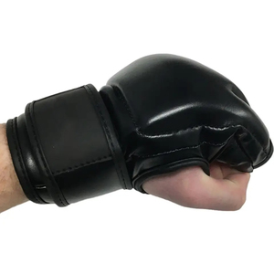 Half Finger PU MMA Gloves with Hook & Loop Wrist Support Lightweight Unisex for Boxing Adults - Product Image 3