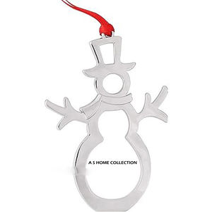 Décoration de Noël élégante en métal en forme de bonhomme de neige à suspendre pour la maison, l'hôtel, les fêtes et les événements. Boîte Père Noël. Prix le plus bas. - Product Image 1