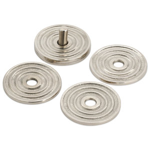 Elegant Round Shape Silver Finished Metal Coaster For Office <b>Table</b> Coffee Tea Holder Stylish <b>Table</b> <b>Protection</b> And Catering Use - Product Image 4