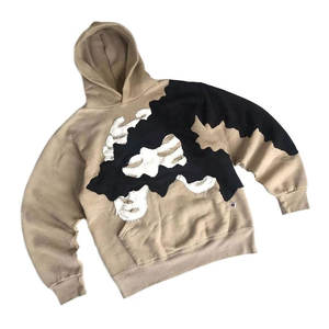 Sweat à capuche pour homme coupe courte et carrée, style vintage délavé à l'acide, avec impression DTG personnalisée, en coton épais de qualité supérieure, style streetwear - Product Image 3