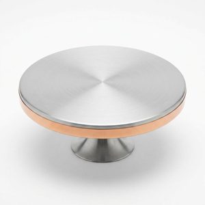 Handmade SS304 28 cm Cake <b>Stand</b> Steel and Copper Band <b>PC</b> Fruit-Shaped Food Safe for Home Decor Hotels Weddings - Product Image 3