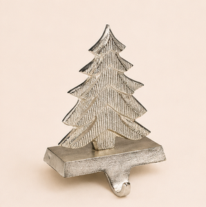 Heavy Duty Silver Cast Iron Christmas Tree <b>Stocking</b> <b>Holder</b> For Fireplace Mantel Durable Weighted Metal Xmas <b>Stocking</b> Hanger - Product Image 5