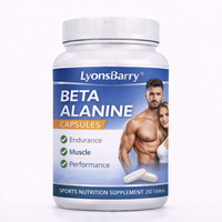 Lyonsbarry Bêta-alanine Isolat de protéines de lactosérum 90% 500mg Capsules pour adultes Croissance musculaire Force Récupération Soutien Protéines riches