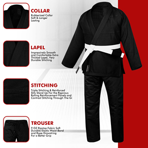 Kimono de Jiu-Jitsu Brasileño (BJJ) Aprobado por la IBJJF para Hombre |   Kimono de Jiu Jitsu Brasileño Preencogido con Cinturón Gratis |   Entrenamiento Ligero - Product Image 4