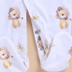 Pijama Enterizo de Bambú Orgánico de Primera Calidad con Elastano y Broches - Little Roar - Product Image 5