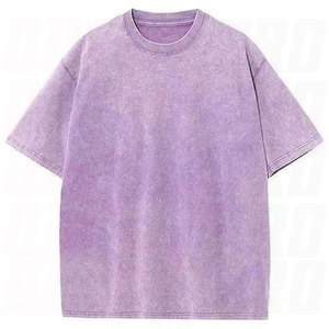 เสื้อยืดผู้ชายสไตล์วินเทจ ล้างสีแบบแอซิด พร้อมโลโก้สั่งทำ ผ้าคอตตอน 100% หนานุ่ม ทรงโอเวอร์ไซส์ แขนสั้น สวมใส่สบาย - Product Image 1