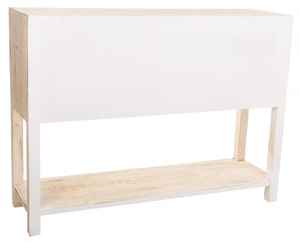 MESA DE CONSOLA DE MADERA SÓLIDA DE MANGO CON PUERTA ARTESANAL, DISEÑO EUROPEO ECOLÓGICO Y DURADERO - Product Image 5