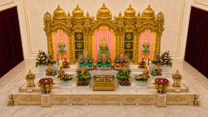 Grand Haveli Style Teak Wood Traditional Hand Carved Swaminarayan <b>Mandir</b> Convention Centre Customizable Size - Product Image 6