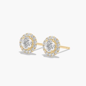 925 <b>Silver</b> Moissanite Diamond Halo <b>Stud</b> <b>Earrings</b> for Women Timeless Luxury <b>Stud</b> <b>Earrings</b> Available At Best Price - Product Image 3